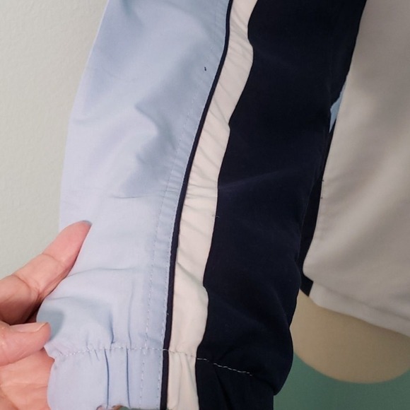 Aspire, size  large summer jacket,  net lined,  blue/white. Great spring jacket. - Picture 4 of 8